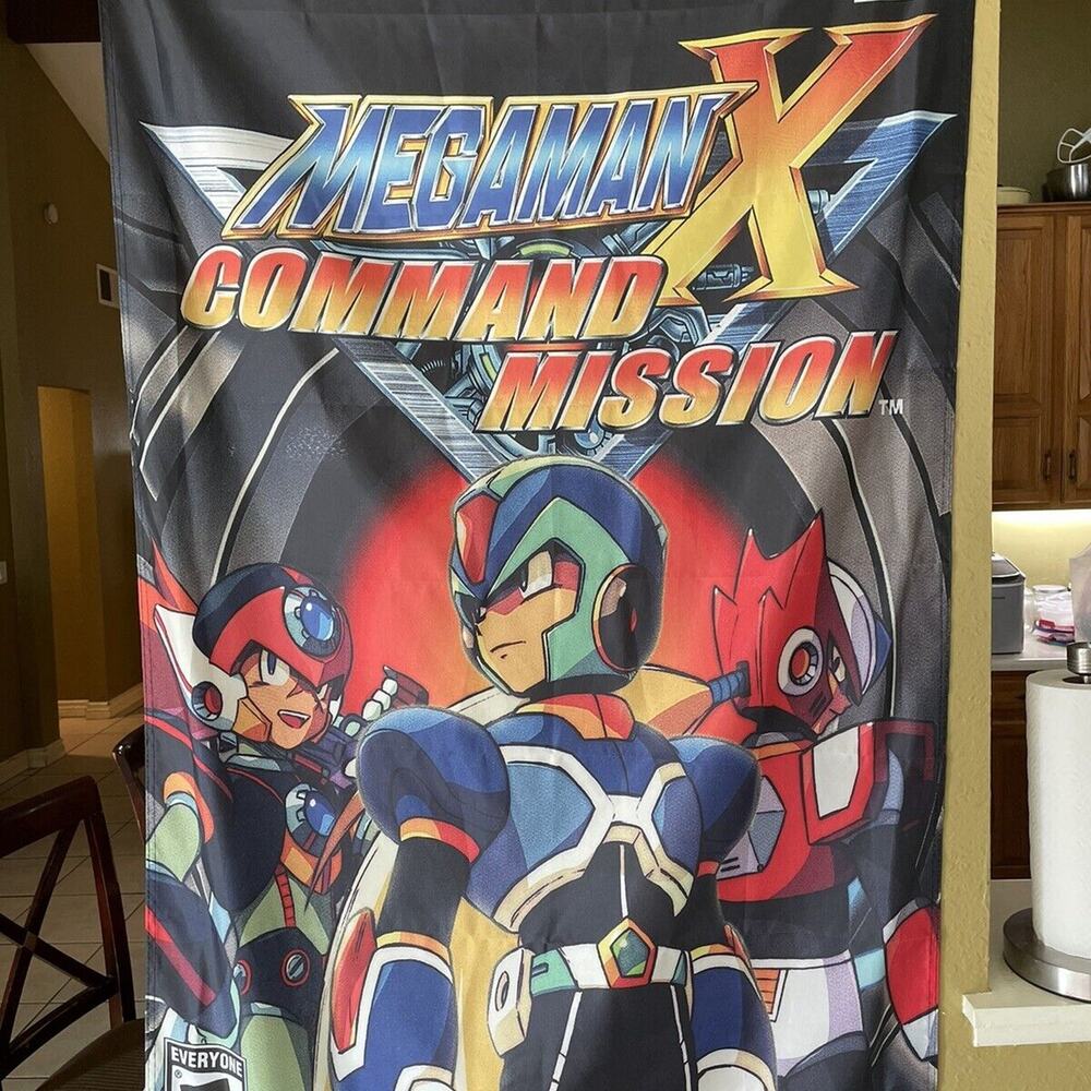 Mega Man X Command Mission 5' Flag Banner Sony PS2 PlayStation 2 Capcom 2004
